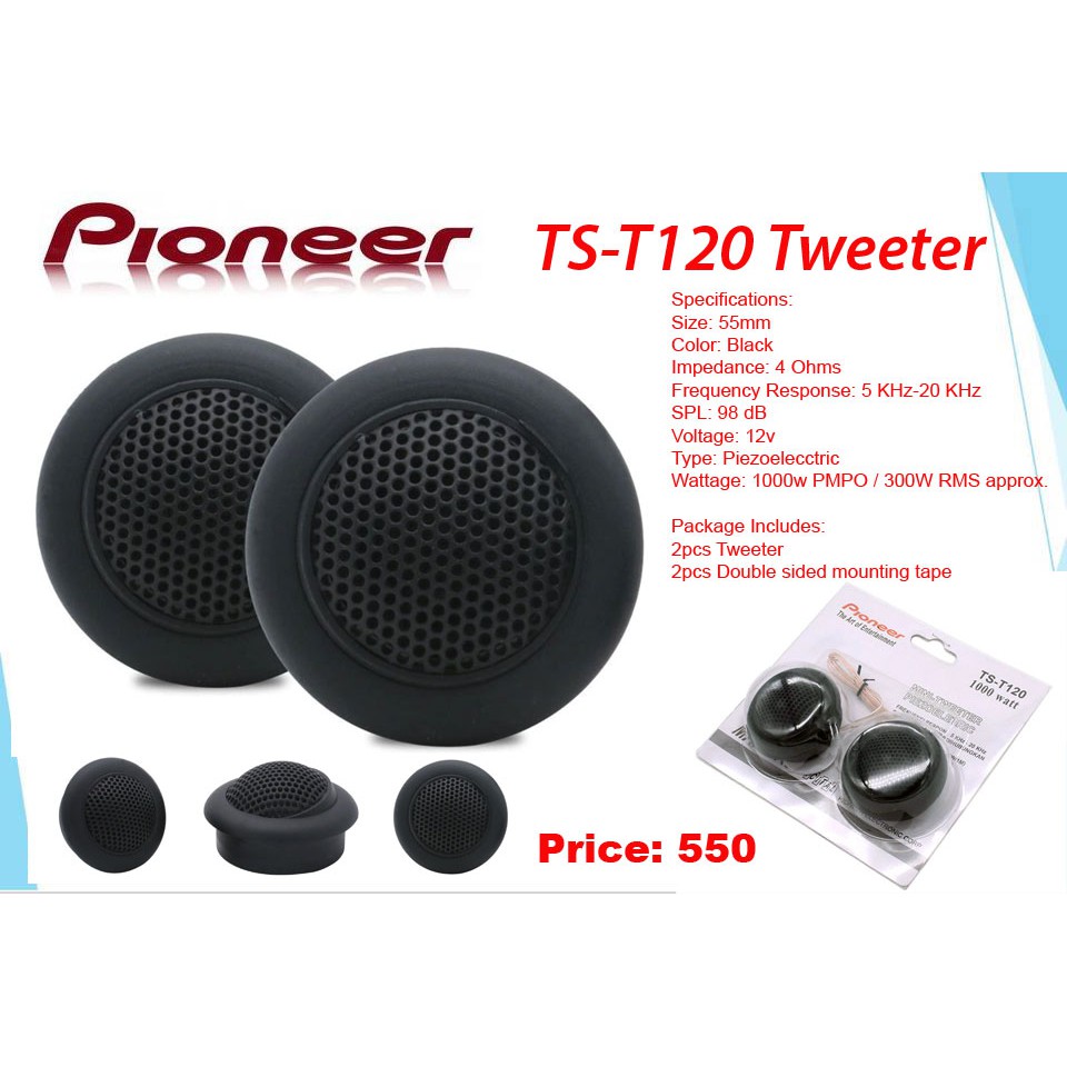 Pioneer Tweeters 1000w TS-T120 | Shopee 