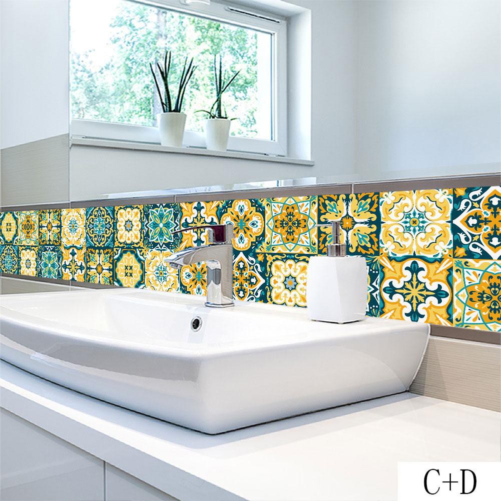 DIY Wall Tiles Sticker Retro Bathroom Toilet Wallpaper | Shopee Philippines