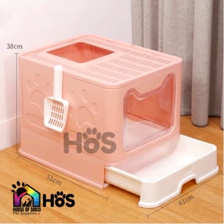 Collapsible Cat Litter Box with Scooper