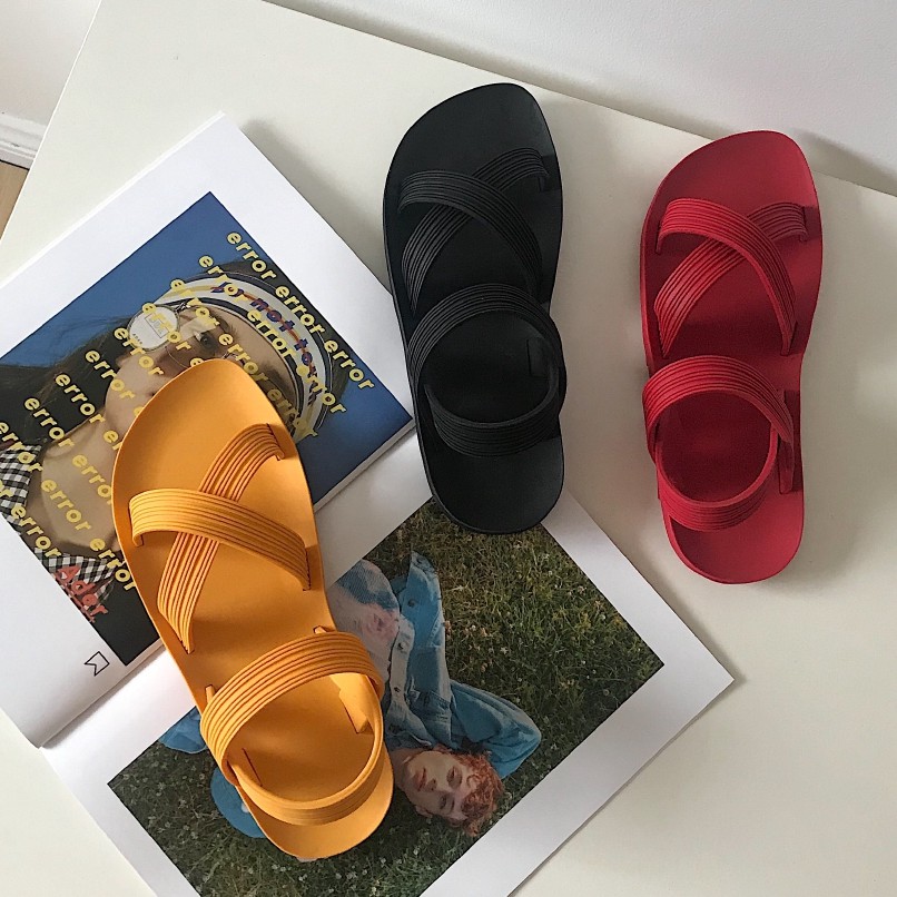 women's flat jelly sandals