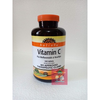Holista Vitamin C Plus Bioflavonoids and Rosehips 500 mg, 240 tablets