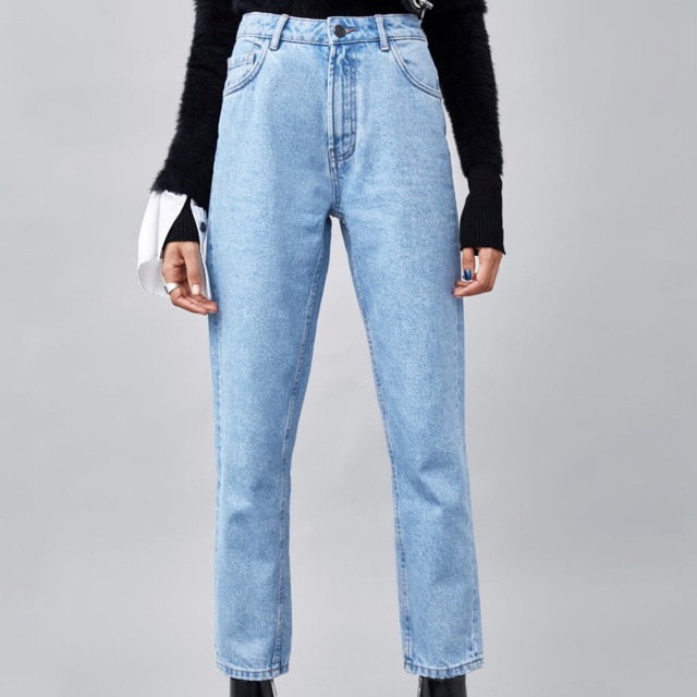 zara blue mom jeans