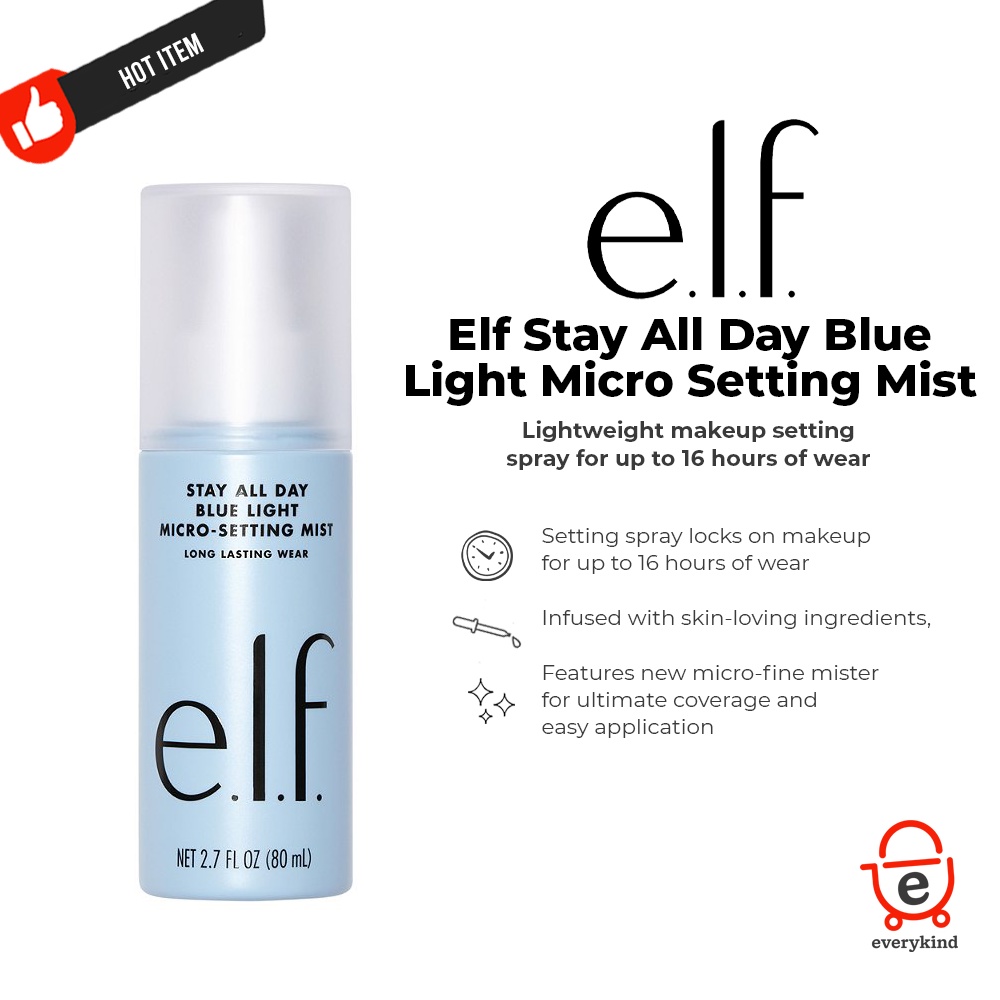 Elf Stay All Day Blue Light Micro Setting Mist - For All Skin Types ...