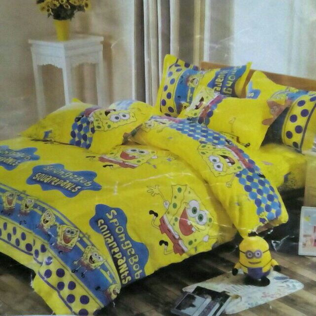 SpongeBob 3in1 Queen size Bedsheets Shopee Philippines