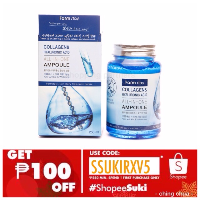 Farmstay Hyaluronic Acid And Collagen Ampoule Shopee Philippines