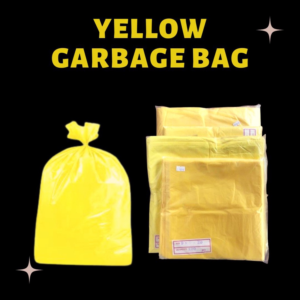 Yellow Trash Bag / Garbage Bag Set of 100 Pcs Shopee Philippines