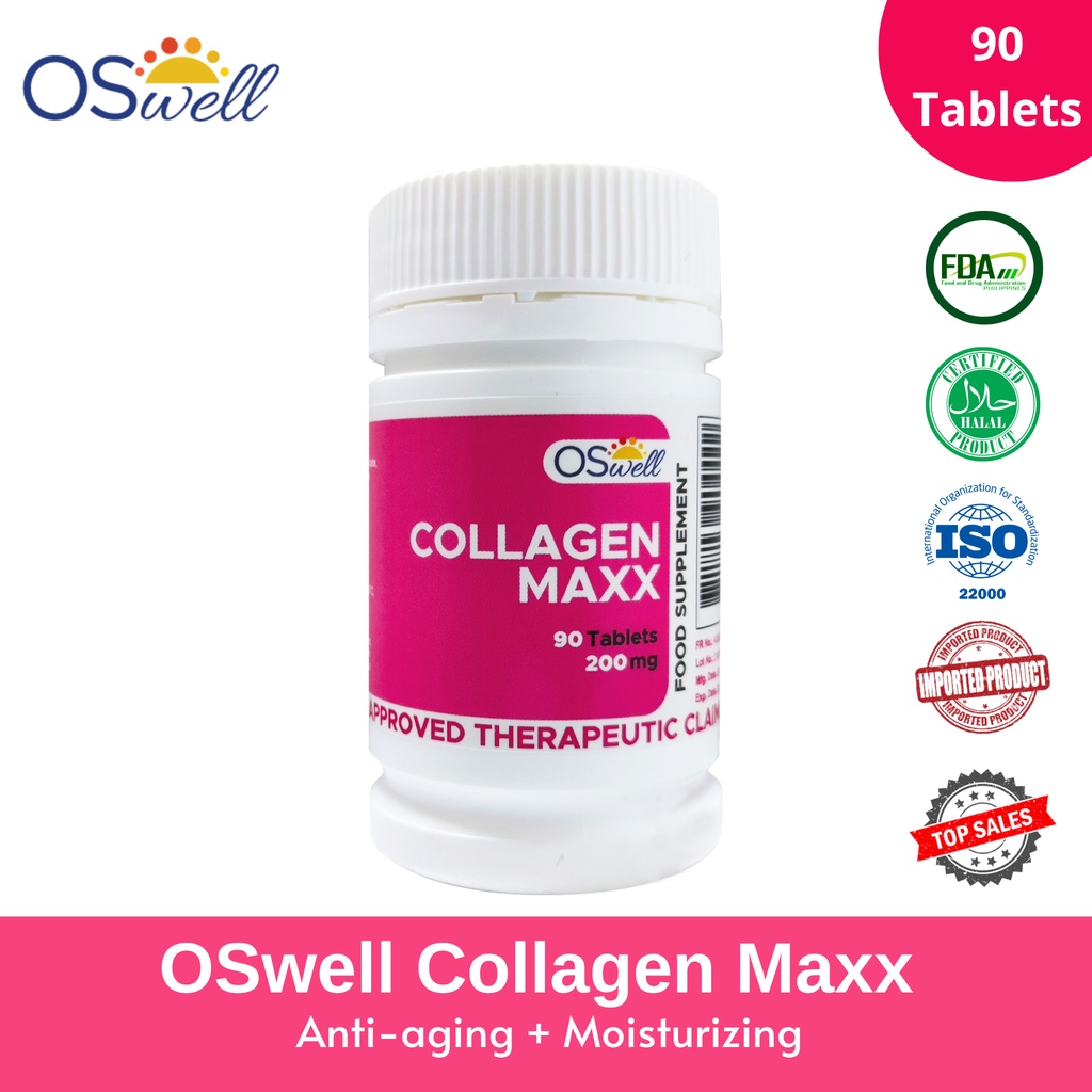 Oswell Collagen Maxx For Anti Aging 200mg 90 Tablets And Fda Approved