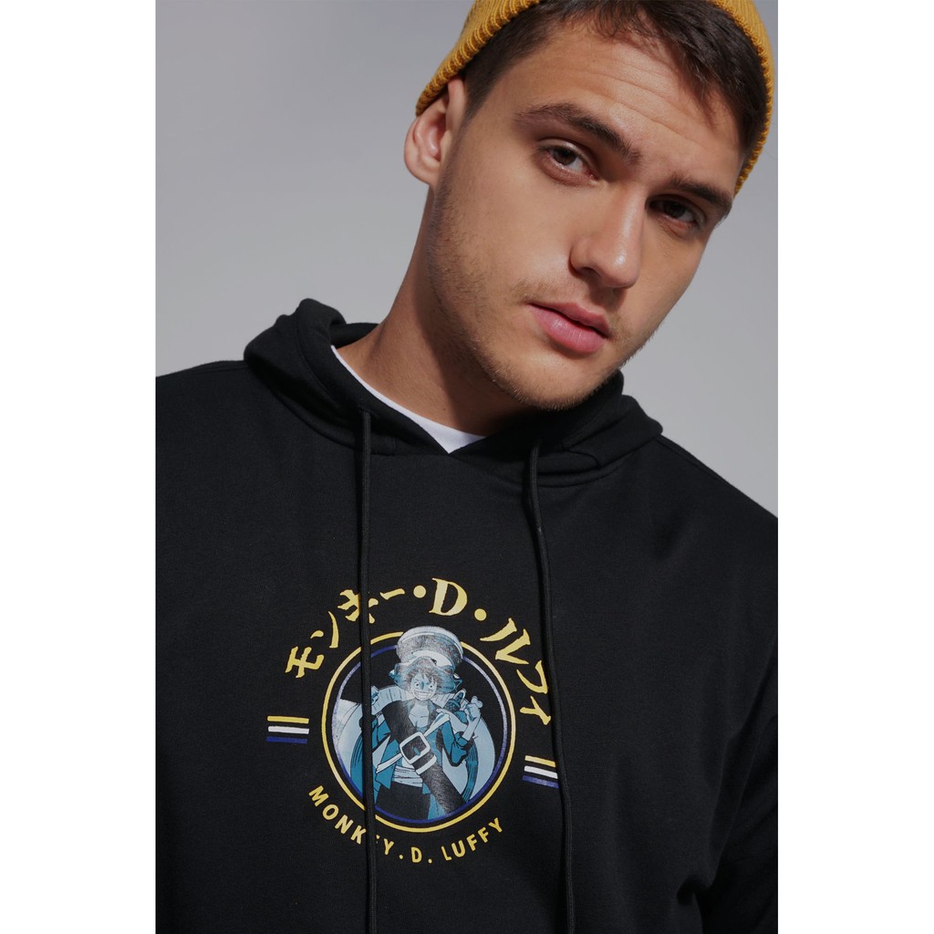 Oxgn Men S One Piece Stampede Hoodie With Embroidery Black Shopee Philippines