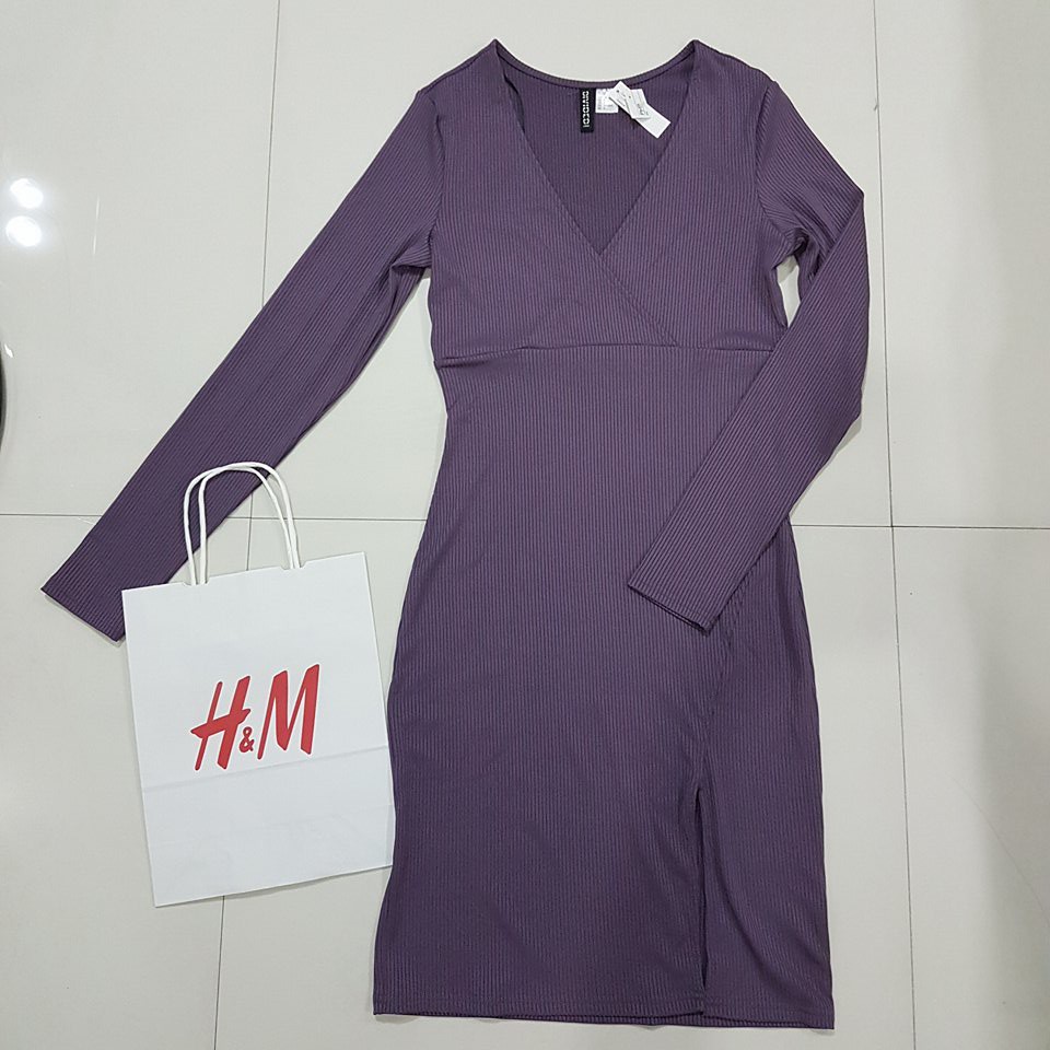 hm v neck wrap dress