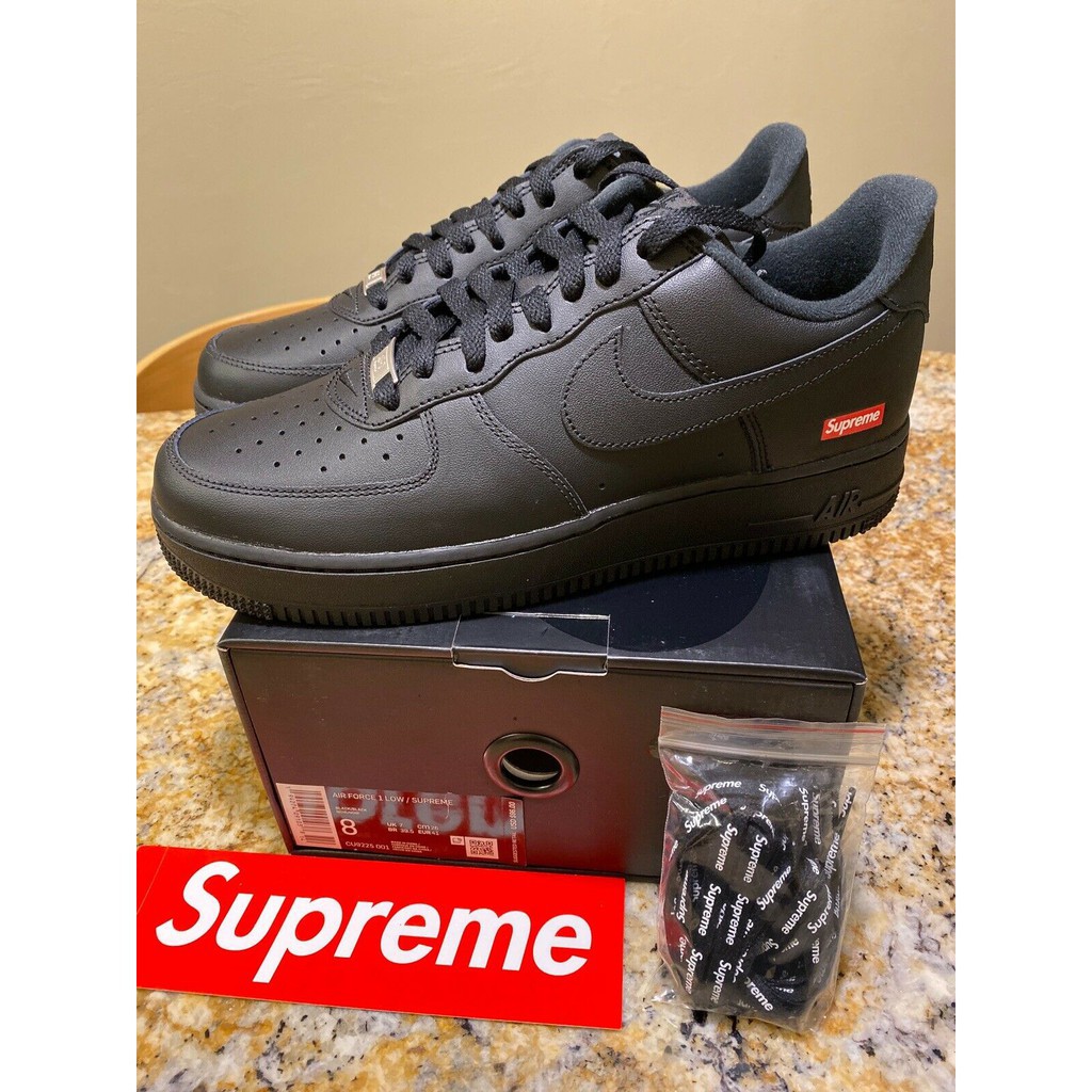 nike air force 1 low black supreme