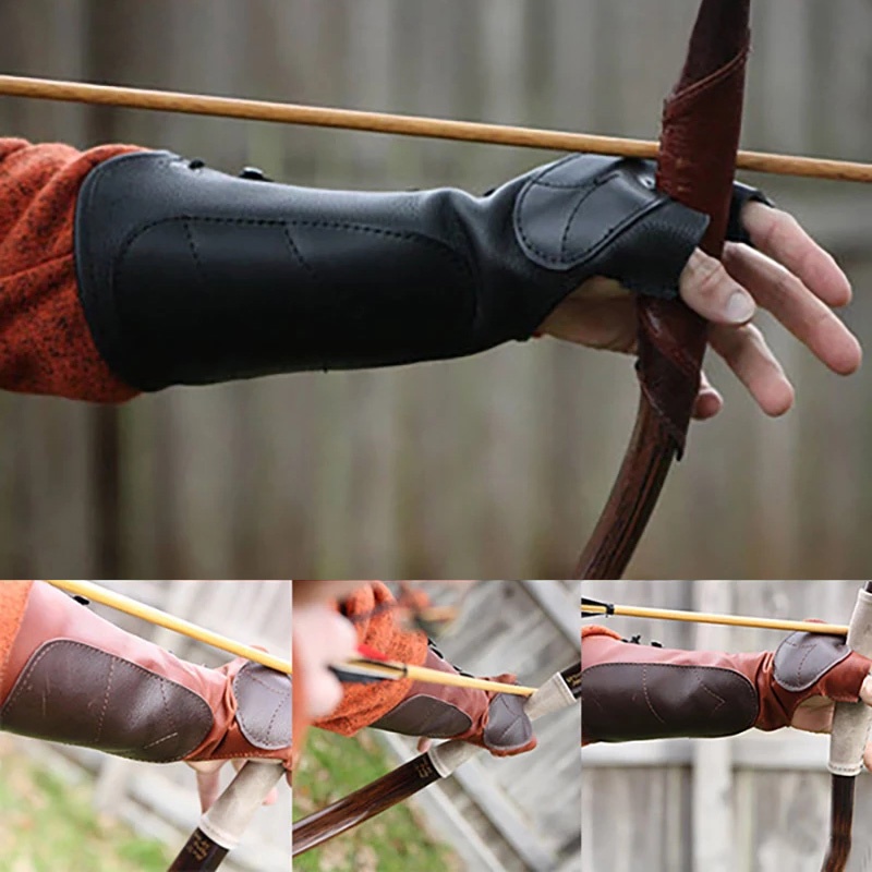 Medieval Renaissance Archer Archery Vambrace Gauntlet Shooting Glove