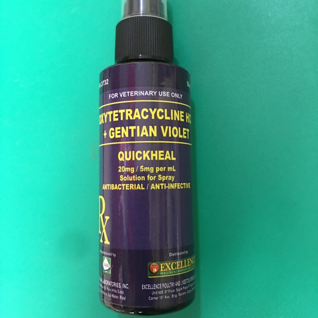 QUICKHEAL oxytetracycline hci + gentian violet 50ml Quick heal wounds