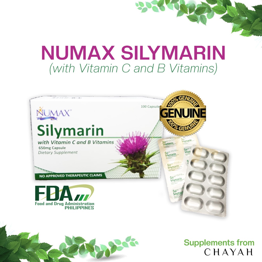 NUMAX SILYMARIN 650mg (100 Capsules) presyo ₱999