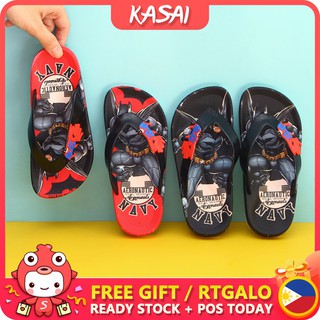 KASAI Iron Man Assorted Style Slippers for Kids Boys Cartoon Flip flops Fashion Boy Shoes Gift #990