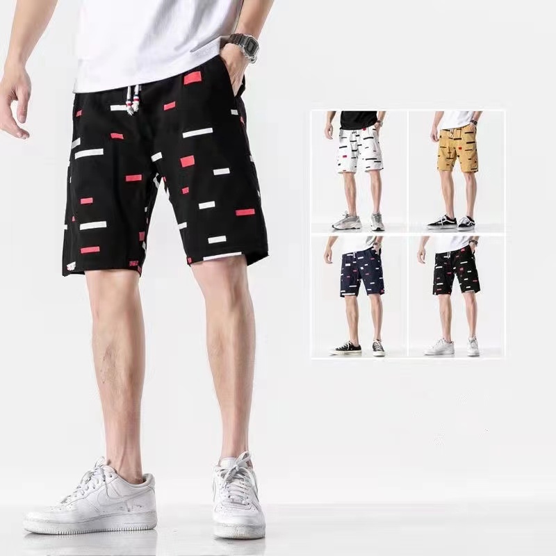 4pocket Jogger Casual Cotton Men's Sports Shorts jogger striper (No zipper )pajama99 #8