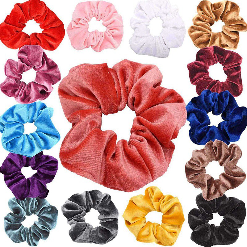 Hair Scrunchies Velvet Elastic Scrunchy Bobble Soft Hai