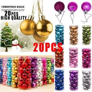 【20PCS/4CM】FAST DELIVERY Glitter Christmas Balls Baubles Xmas Tree Hanging #1