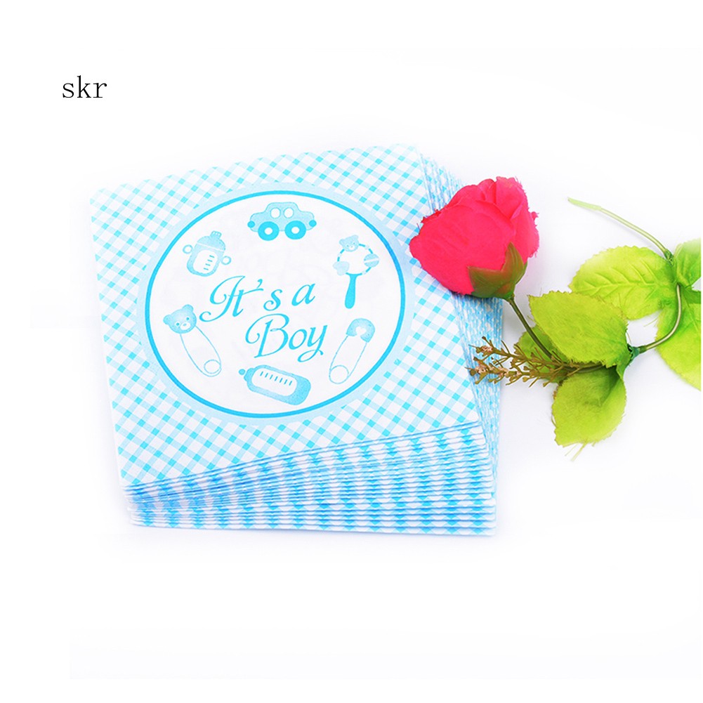 printed napkins baby shower