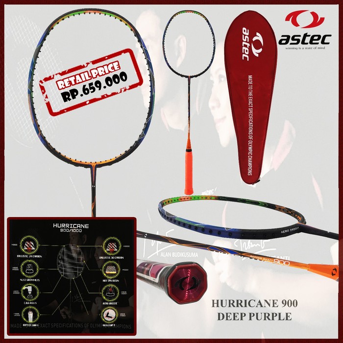Original Astec Hurricane 900 Badminton Racket | Shopee Philippines