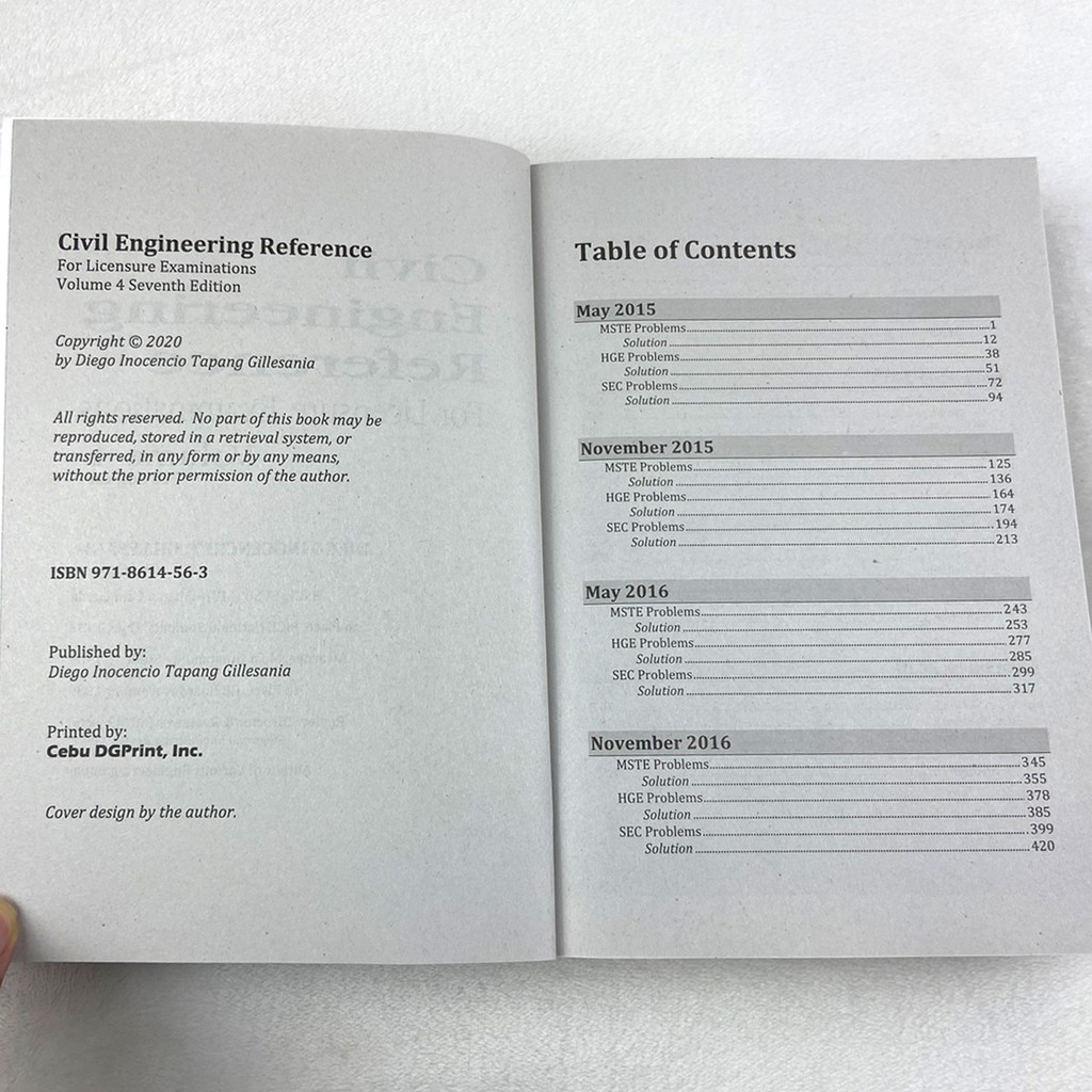 Original Civil Engineering Reference For Licensure Exam Volume 4 7th Ed C 2020 By Dit Gillesania Shopee Philippines