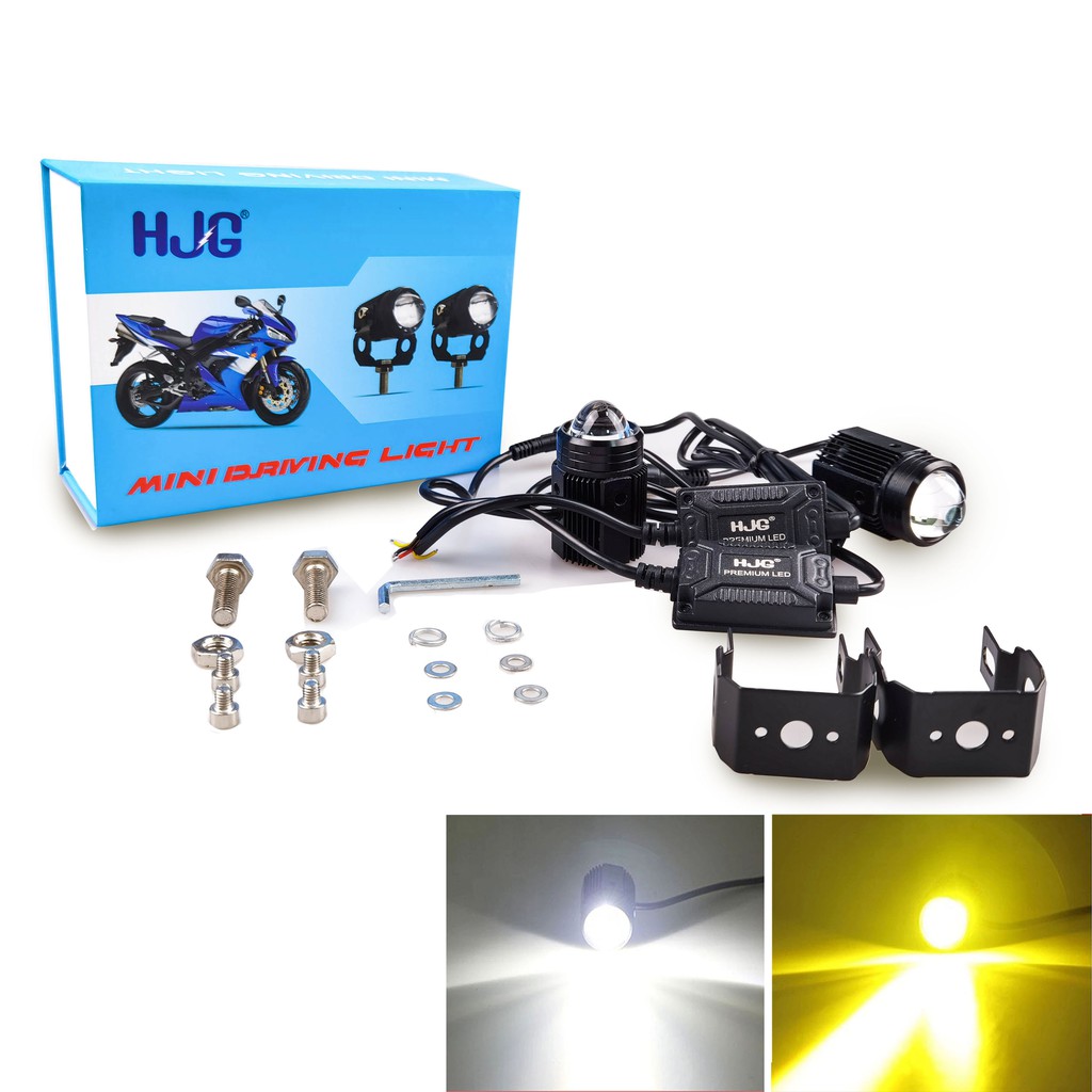 Mini Driving Light for motorcycle 20W 3000 Lumens Dual Color With High