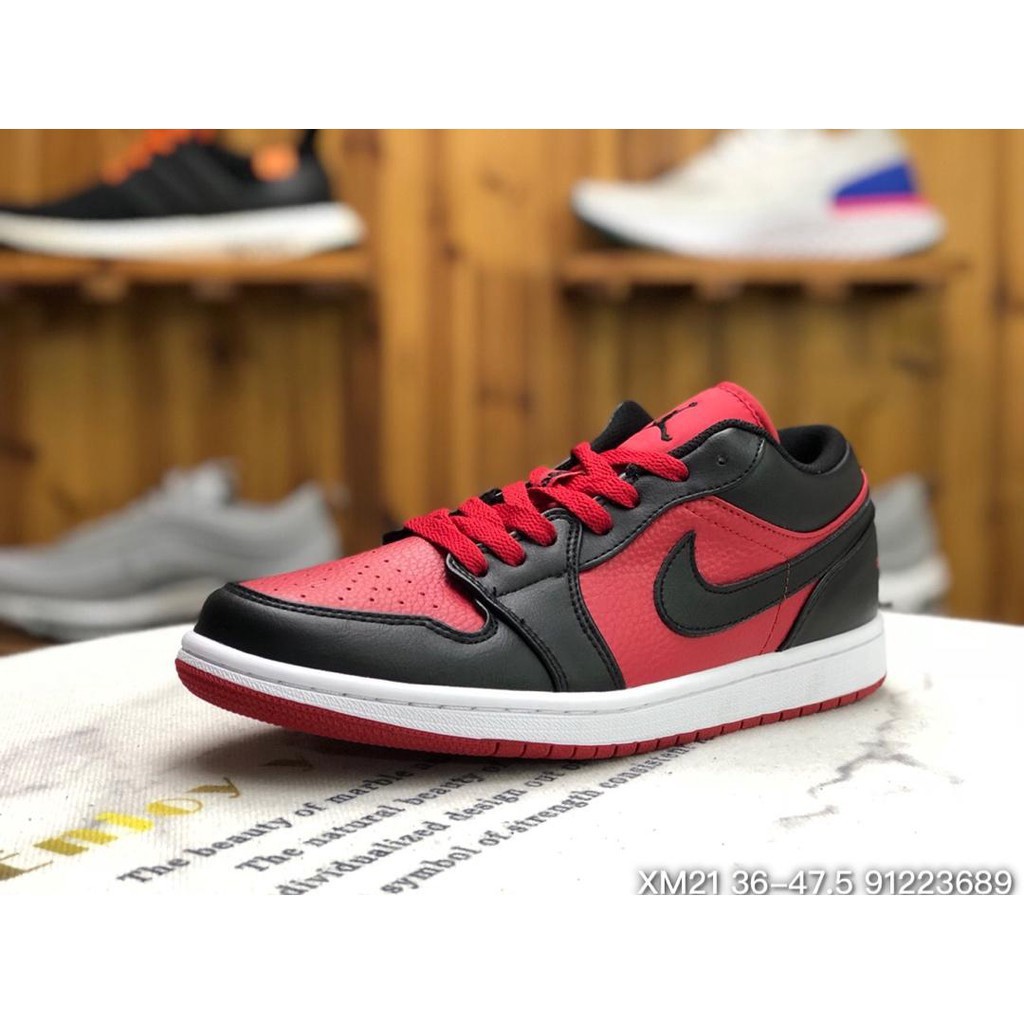 Air Jordan 1 Low Gym Red Black White Sneakers 610 Shopee Philippines