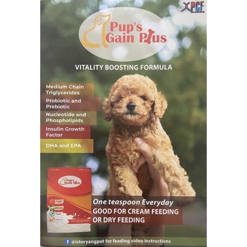 (100g & 400g) Pup’s Gain Plus Milk Replacer for Puppies ( Pups Gain