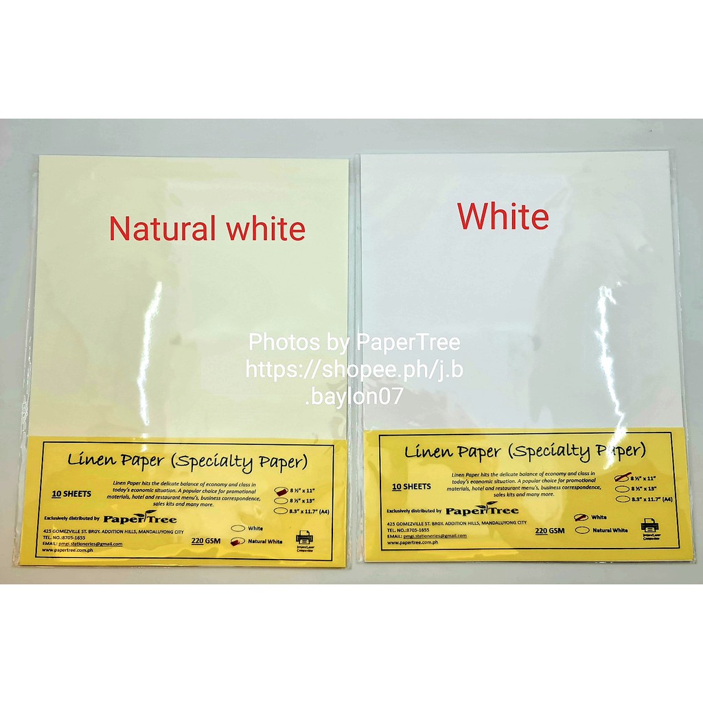 220 gsm Linen Paper (10 Sheets per pack) Shopee Philippines