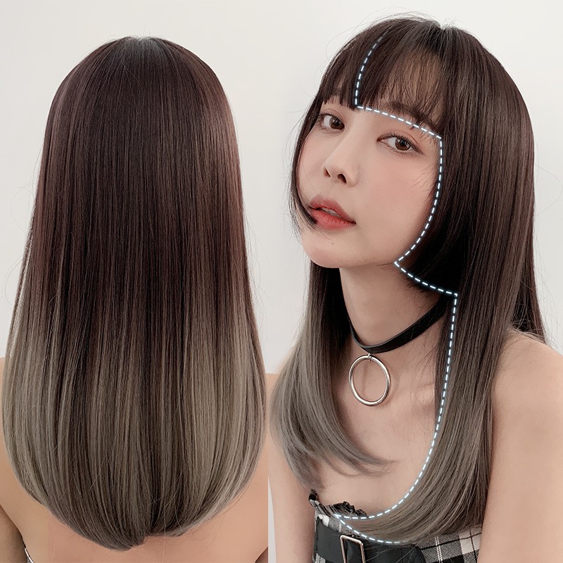 Coco 50cm Women S Gradient Wig Straight Hair Japanese Hair Style