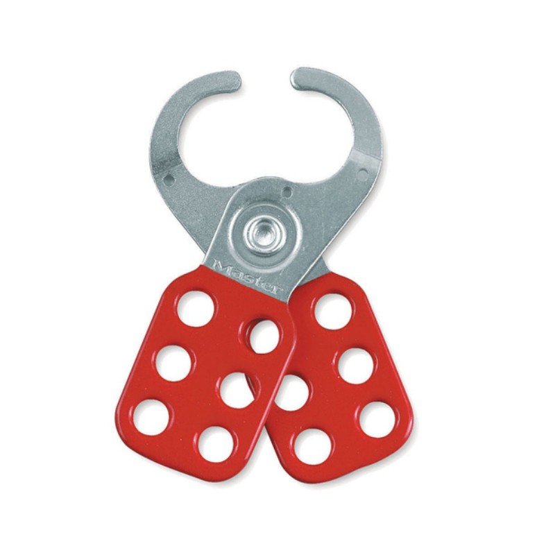 Master Lock 420 Lockout Hasp With Red Vinyl Coated Handle Non Conductive Loto Tagout Security