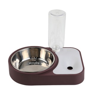 [Wikidog]Cat Stainless Feeder Bowl w/ Bottle