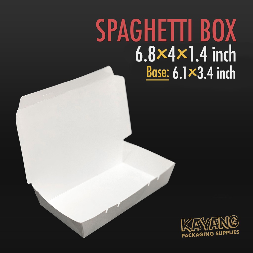 Spaghetti Takeout Box [50 pcs] Laminated 550cc Meal box Food Storage Container Shopee