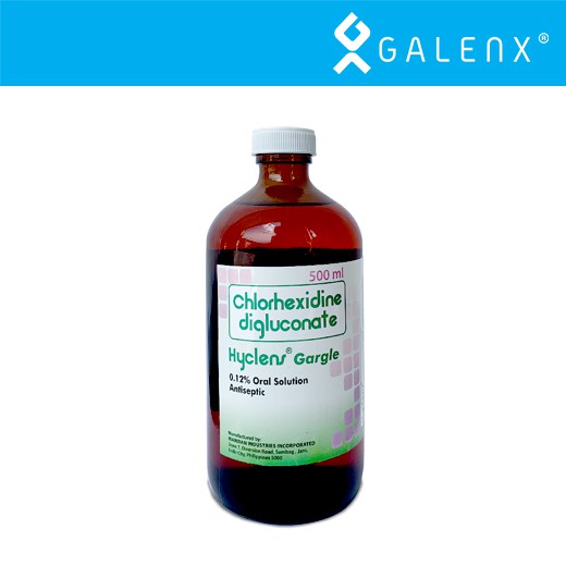Hyclens Gargle 0.12 Chlorhexidine digluconate 500 mL and 1 Liter