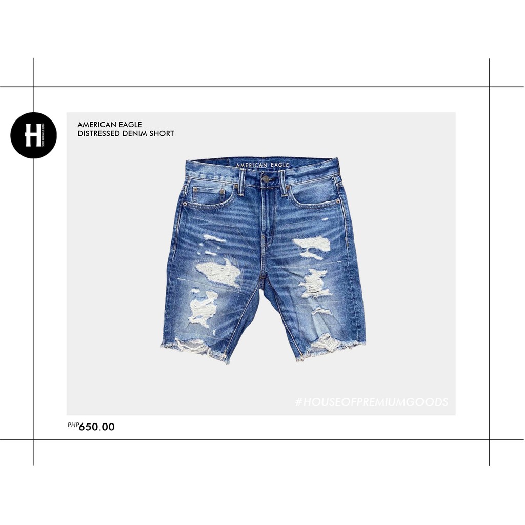 american eagle distressed jean shorts