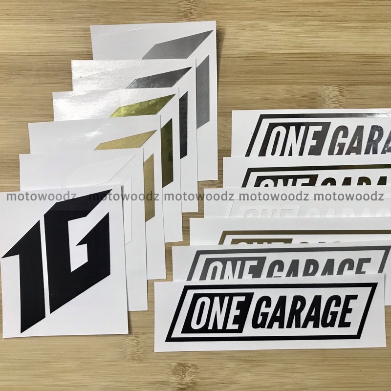 1G One Garage Logo Vinyl Sticker/Decal for Motorcycle/Car/Bike/PC/Phone