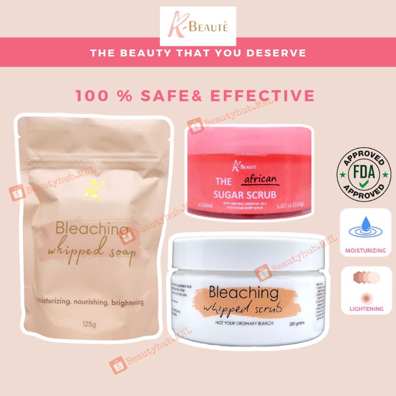 KBeaute Bleaching Whipped Scrub, Bleaching Whipped Cream,The African