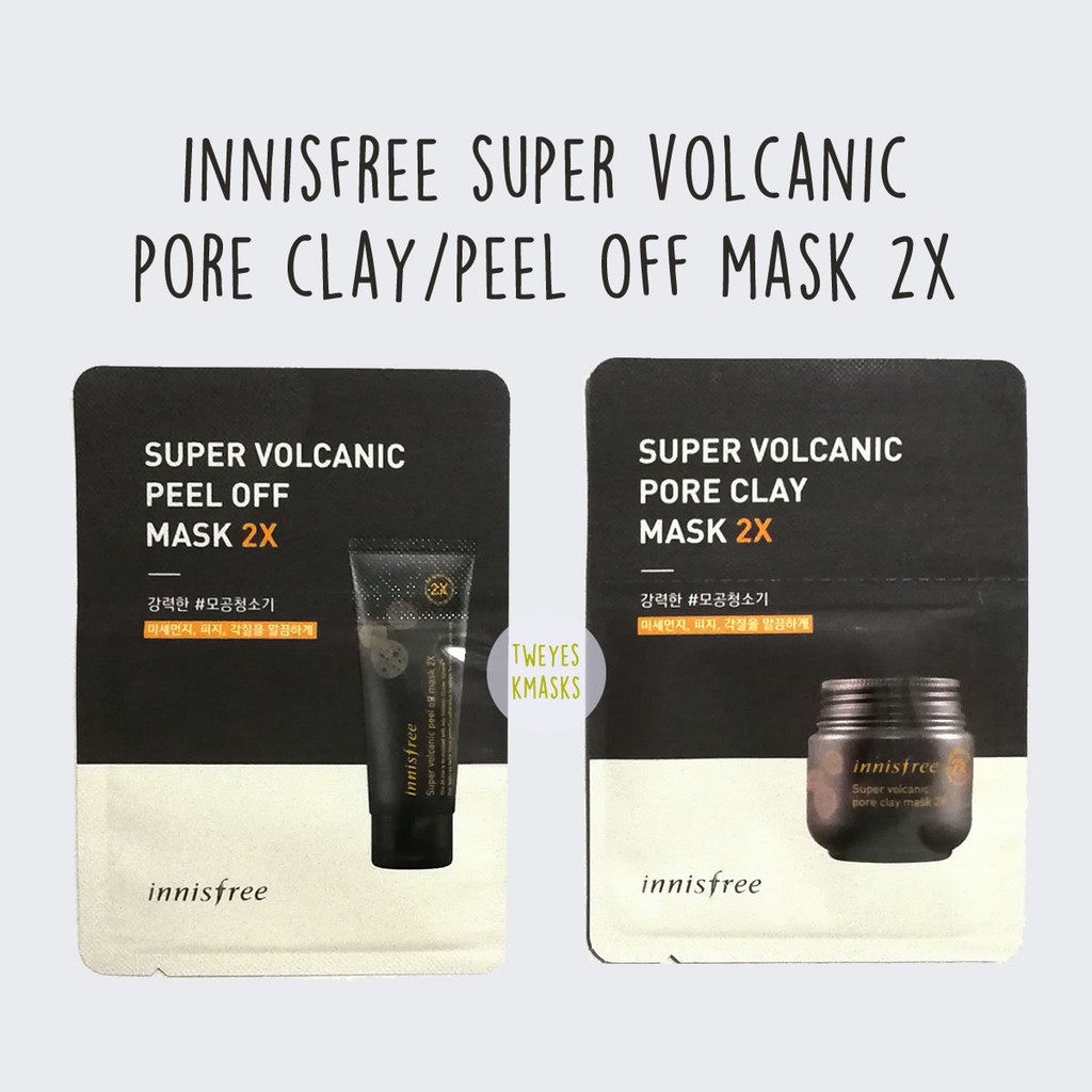 Innisfree Super Volcanic Duo Pore Clay Peel Off Mask Sachet Shopee Philippines