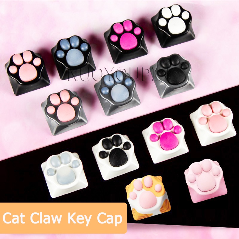 Cat's paw keycaps Cat Paw Keycaps on the paws are made of silicone