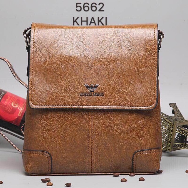 5662# Armani leather sling bag (large) | Shopee Philippines