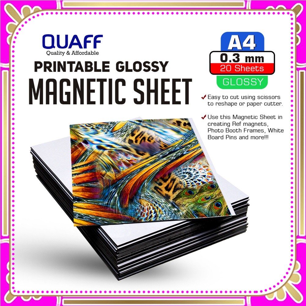 Printable Sheets Glossy A4 Size (20 pcs per order) Shopee