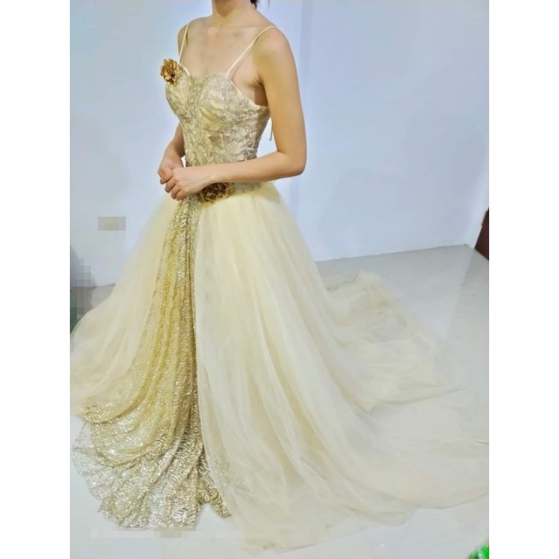 yellow debut gown