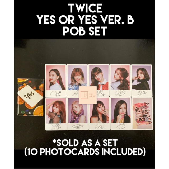 Twice Yes Or Yes Pob Set Ver B White Shopee Philippines