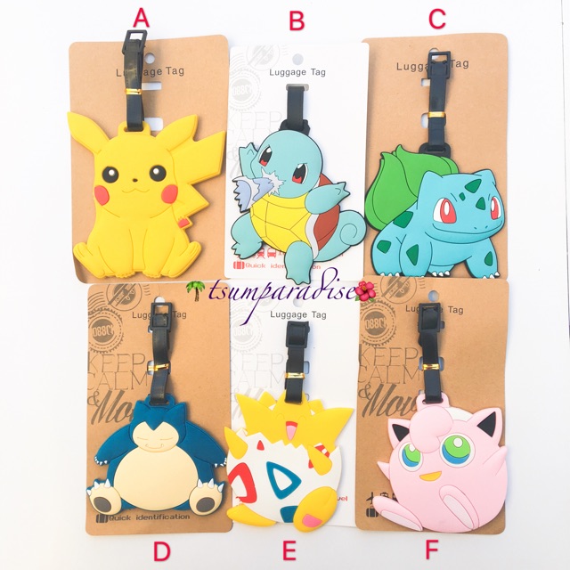 pokemon luggage tag