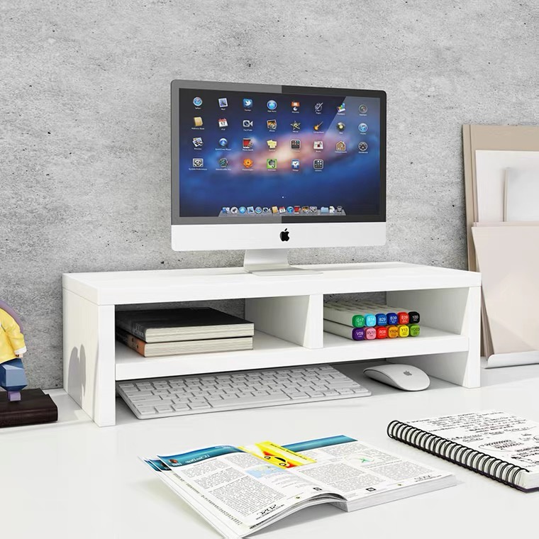 Sanxun Computer Pad High Table Small Book Shelf Desk Surface Storage Rack Monitor Heightened Base