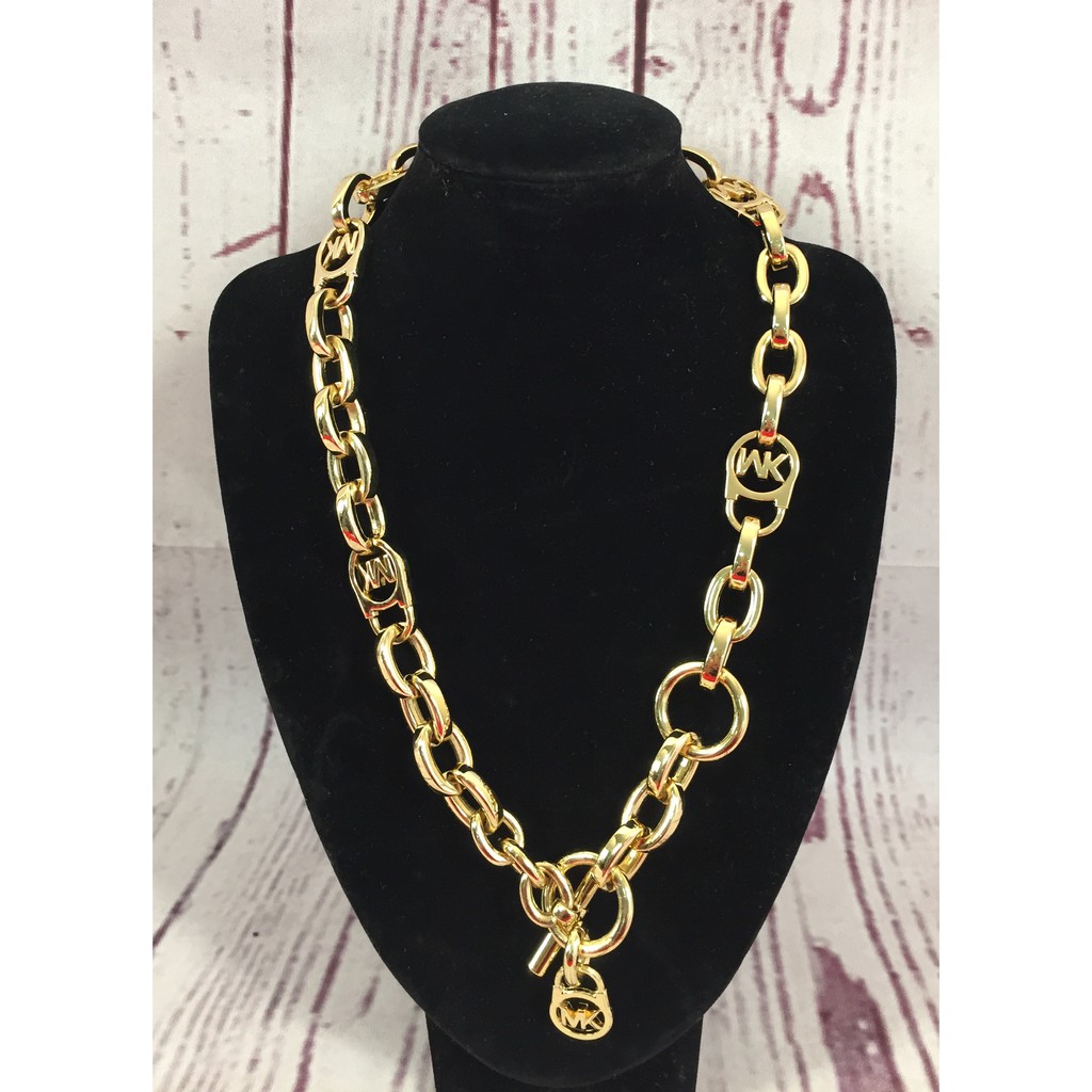 michael kors gold chain link necklace