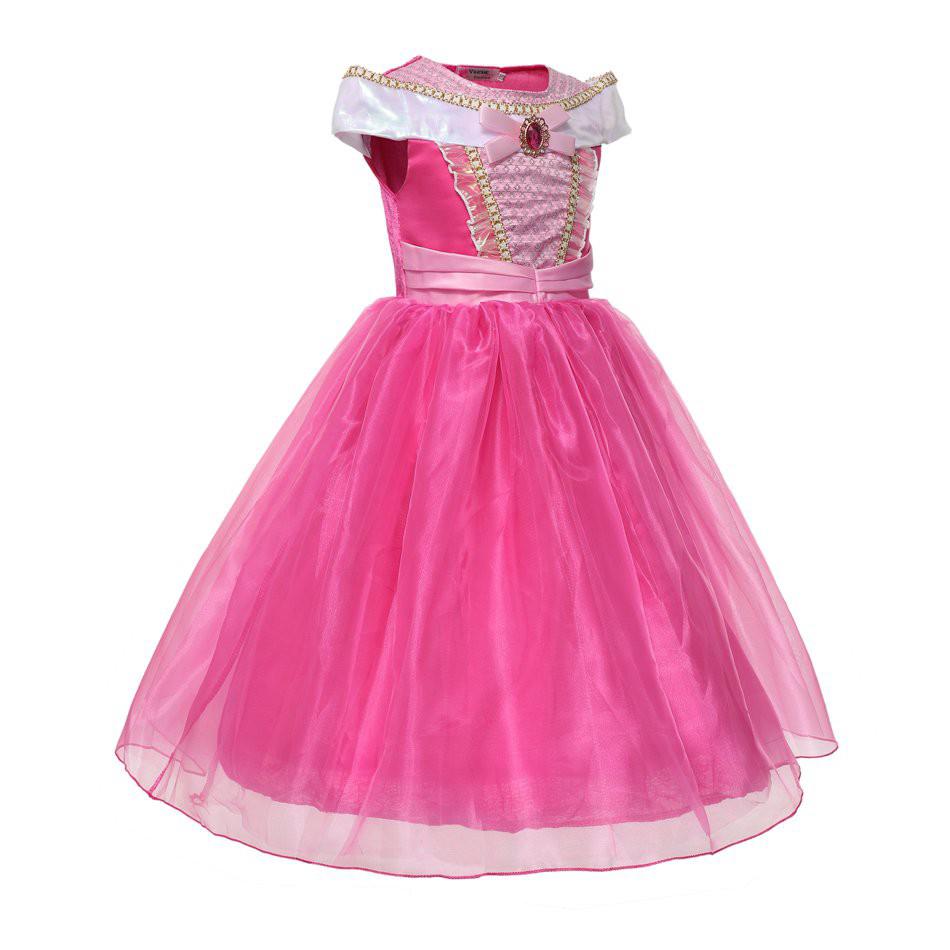 Princess Aurora Dress for Girls Cosplay Costumes Kids Pink Halloween ...