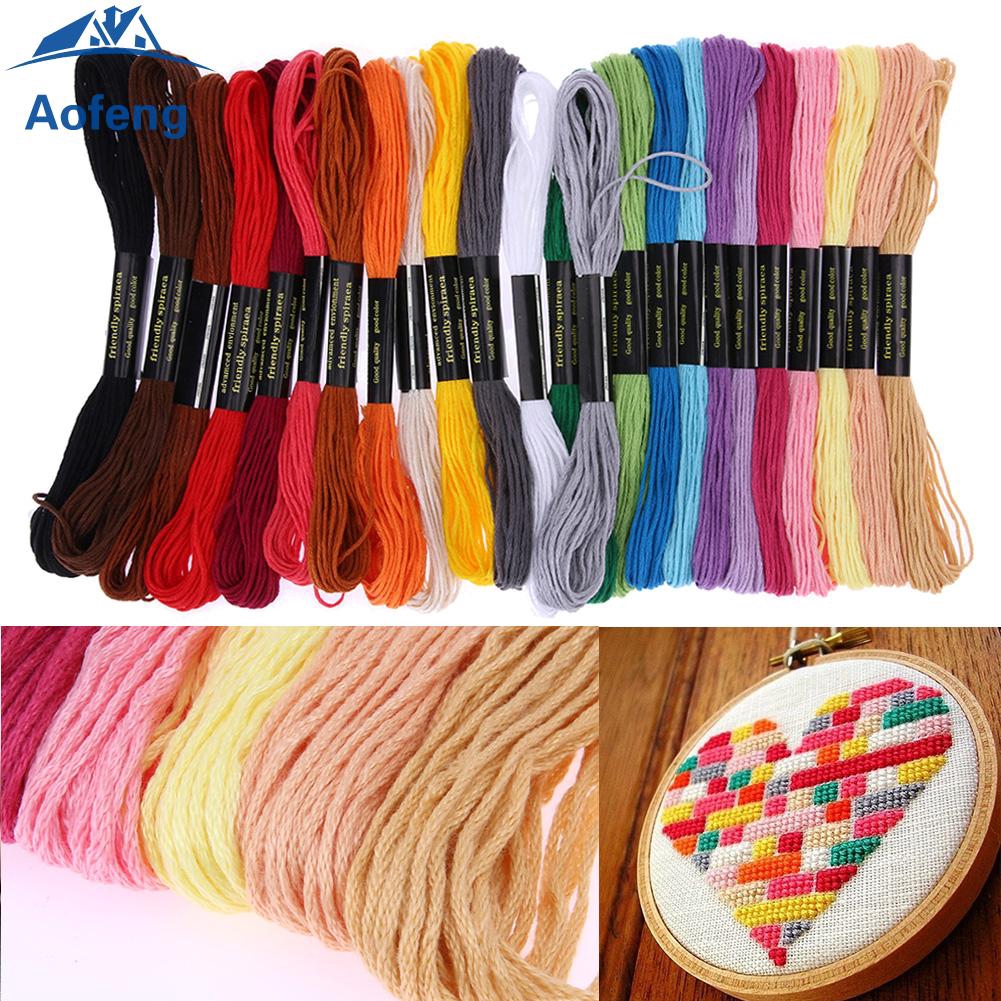 24 Colors Embroidery Thread Hand Cross 