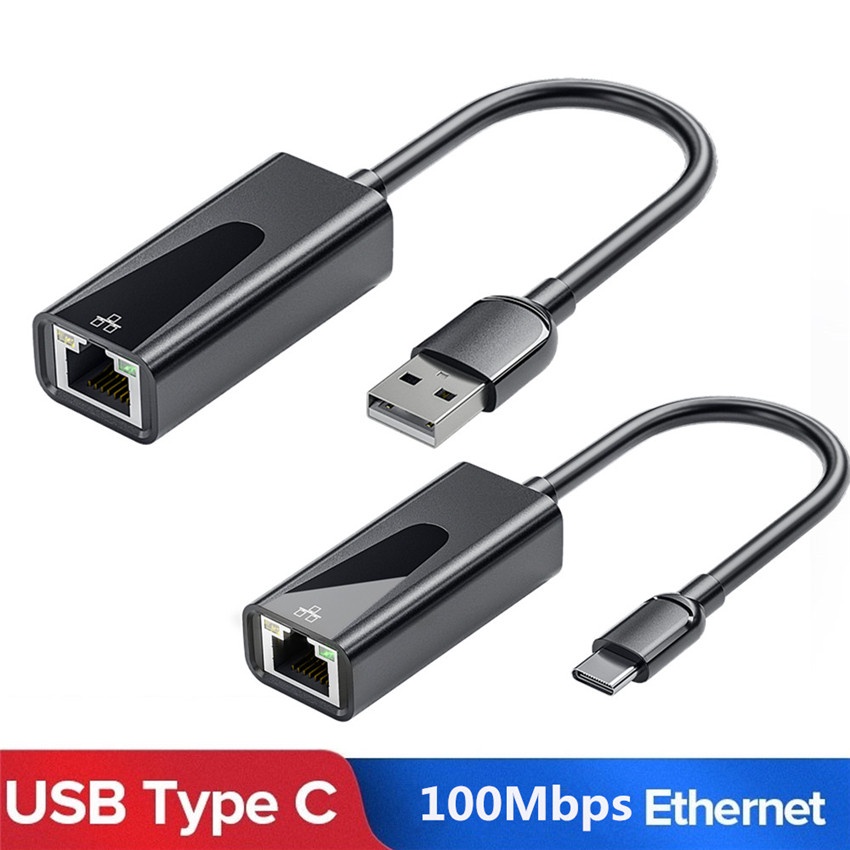 USB Type C Adapter Network Card USB TypeC To RJ45 10/100Mbps