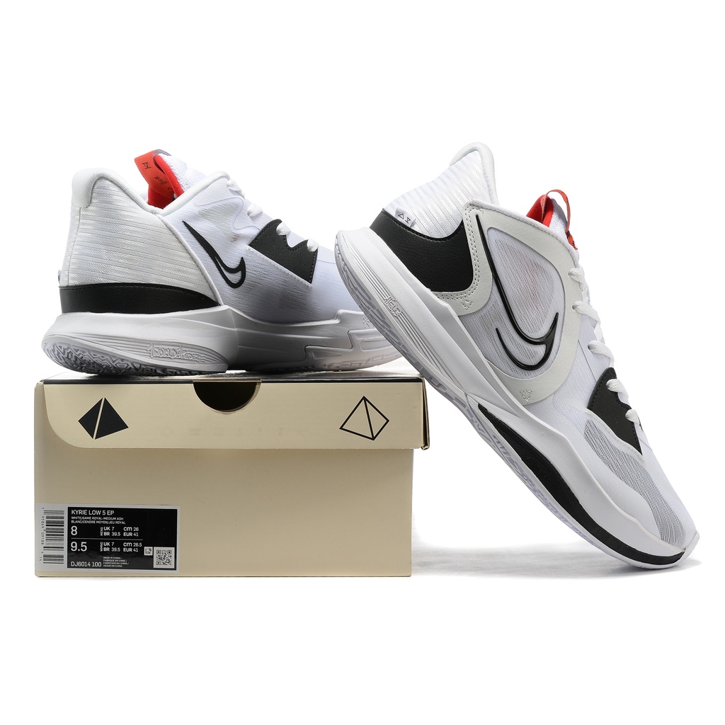 white and black kyrie 4