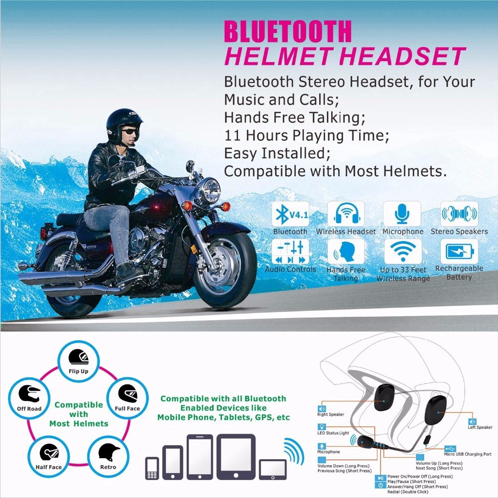 full face helmet bluetooth speakers